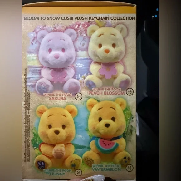 Disney Bloom To Snow Winnie the Pooh Pumpkin Plush Keychain - Picture 6 of 6